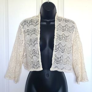 Michelle Lynn Lace Cover Up Size M Ivory